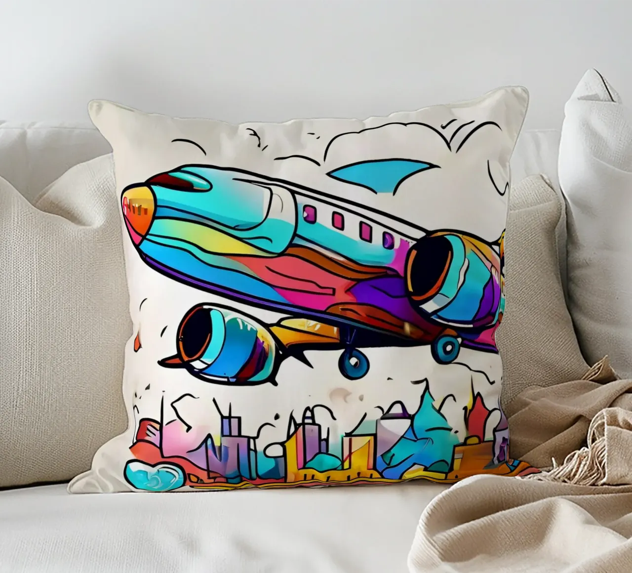 travel travel 1 decorative cushion by Rezh creations