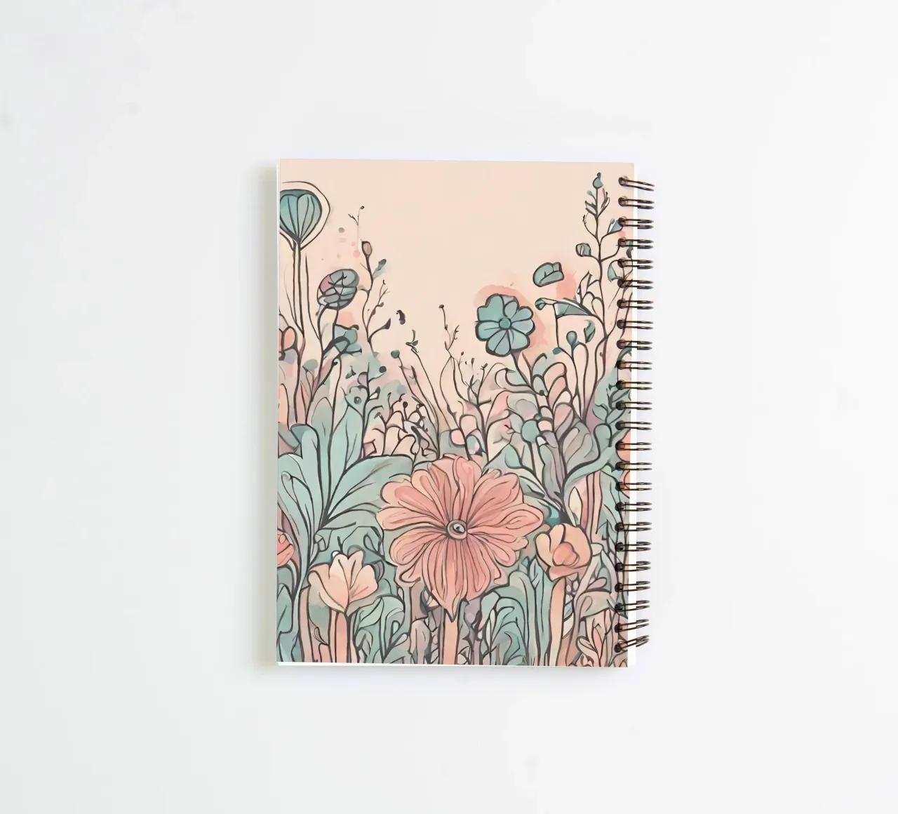 Flower power 5 spiral notebook by Rezh creations