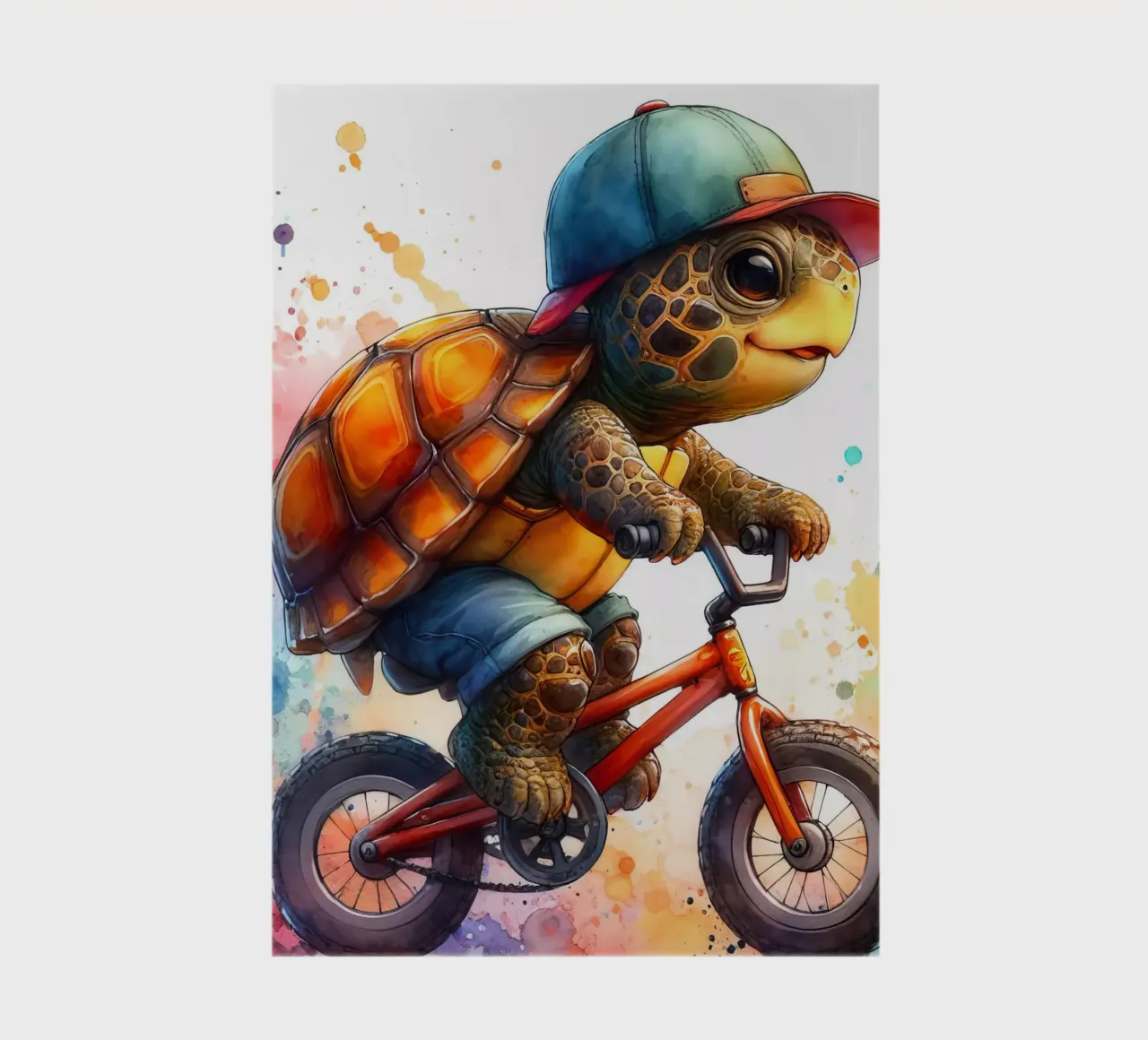 Turtle on a bicycle notebook by ARTVI-SHOP