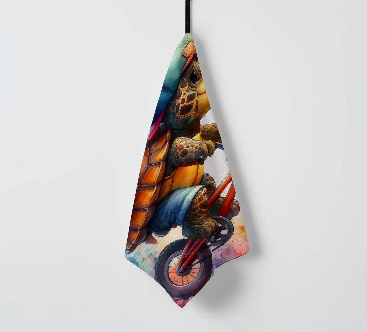 Tartaruga in bicicletta canovaccio da cucina da 🎁 ARTVI-SHOP