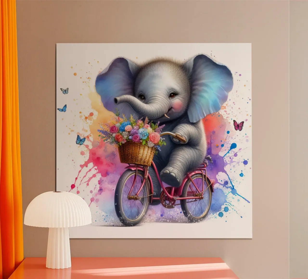 Elefante in bicicletta poster da 🎁 ARTVI-SHOP