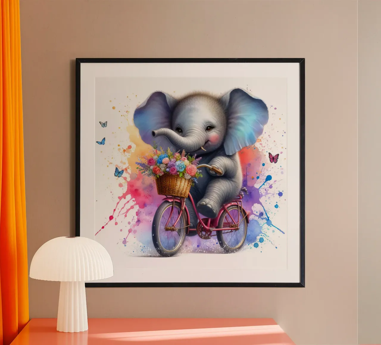 Elefante in bicicletta poster da 🎁 ARTVI-SHOP