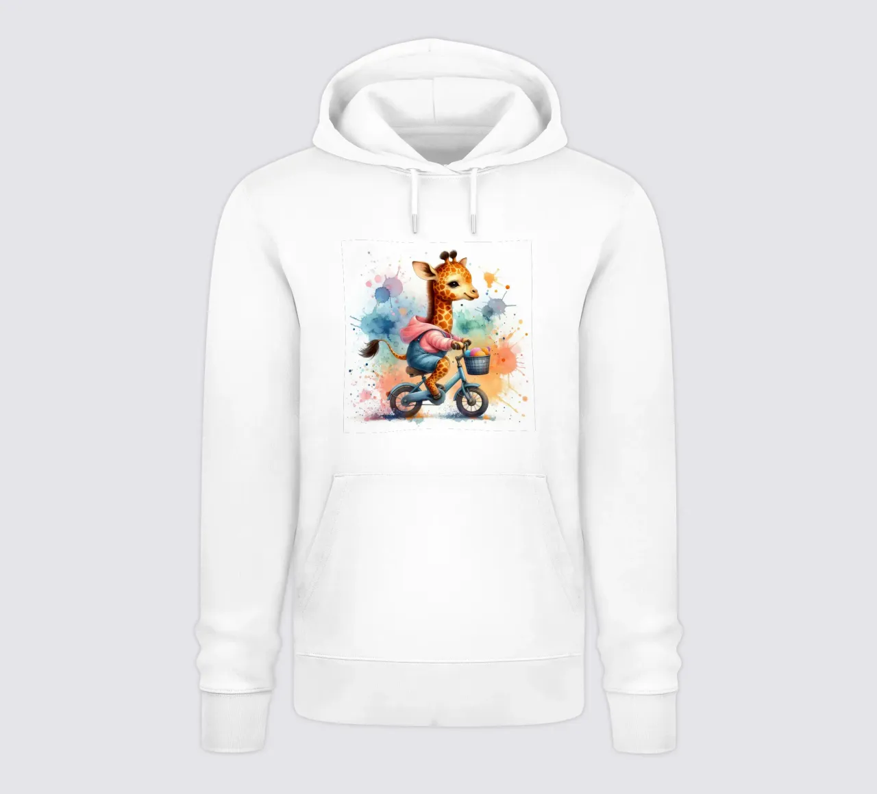 Giraffa in bicicletta felpa con cappuccio da 🎁 ARTVI-SHOP