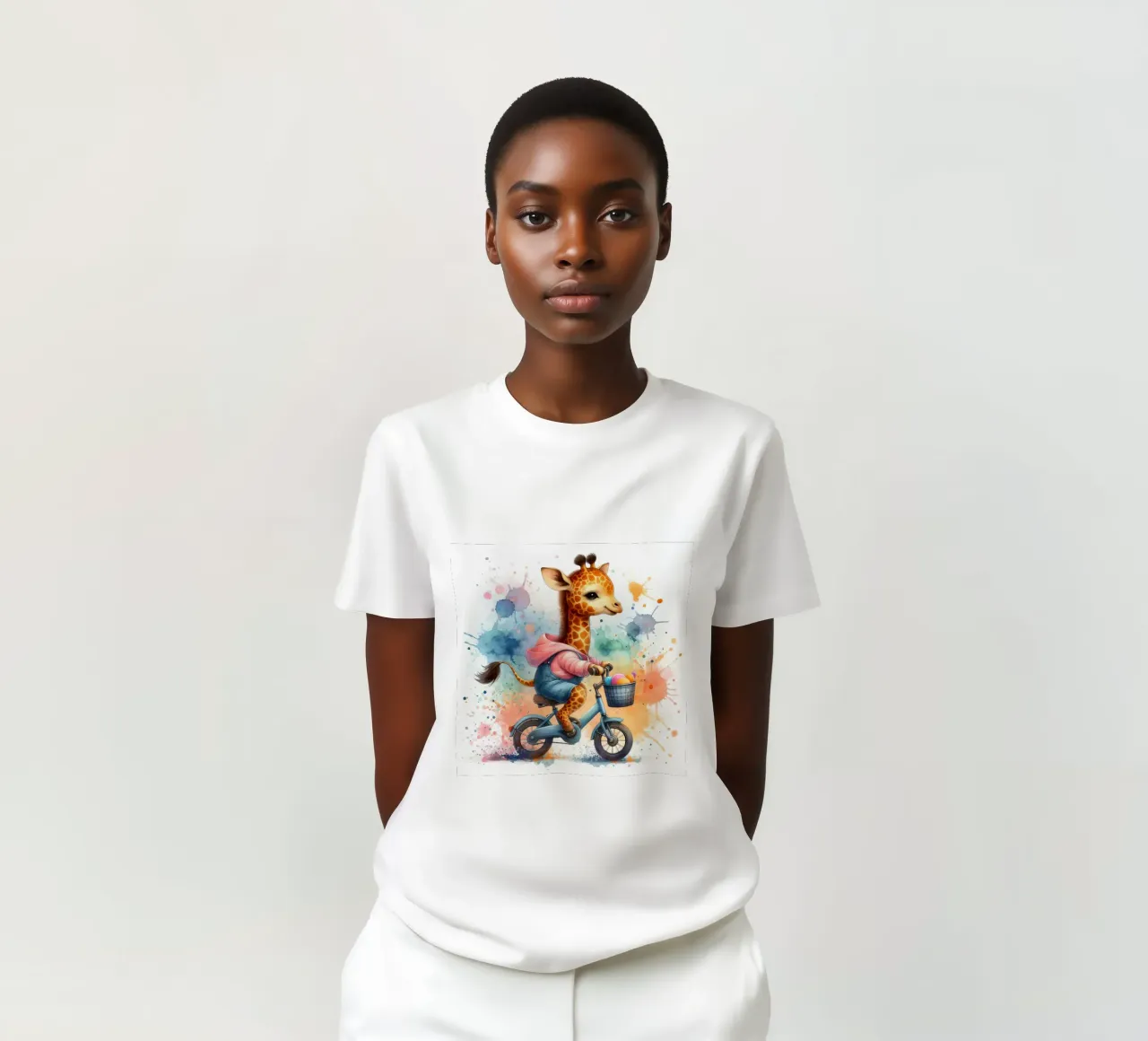 Giraffa in bicicletta t-shirt da 🎁 ARTVI-SHOP