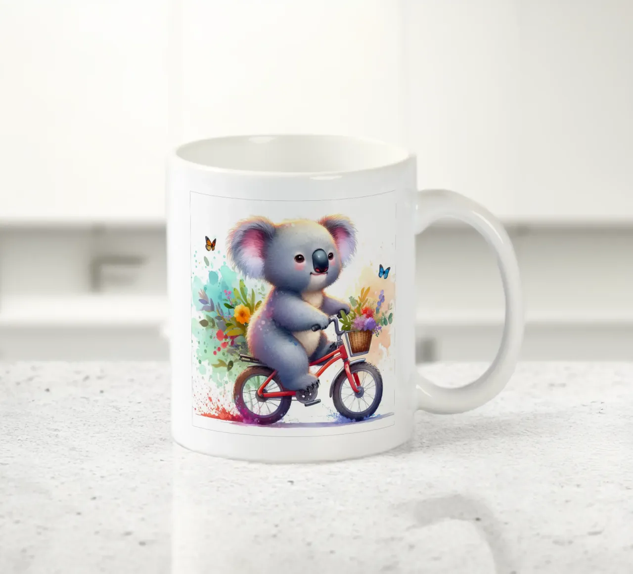 Koala in bicicletta tazza in ceramica da 🎁 ARTVI-SHOP