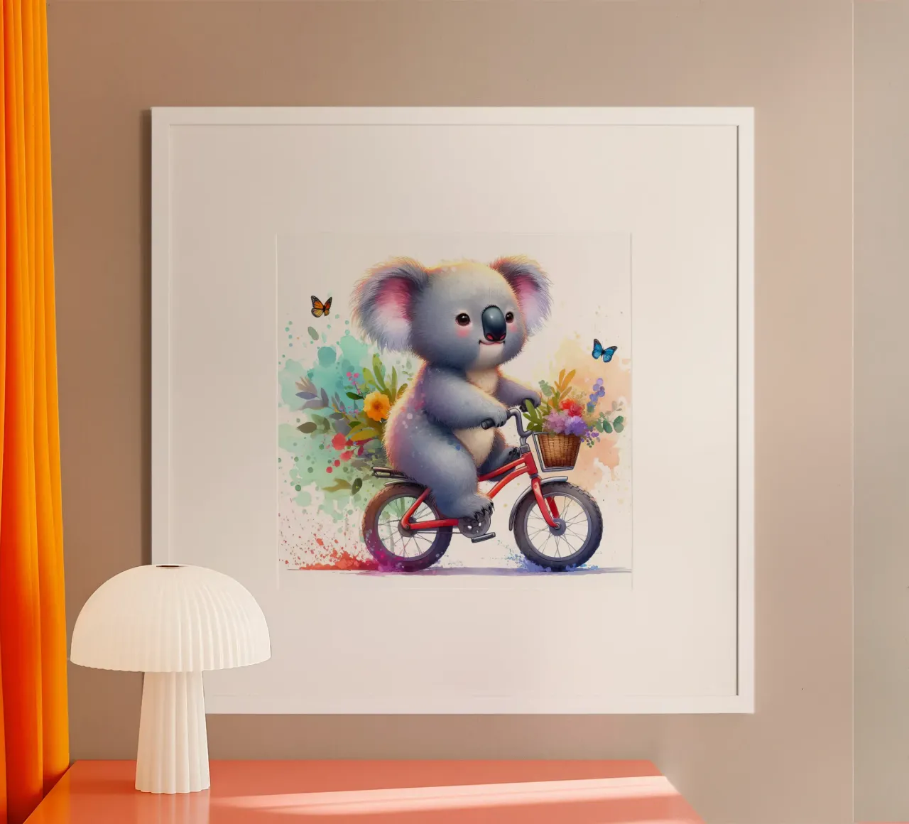 Koala in bicicletta carta hahnemühle da 🎁 ARTVI-SHOP