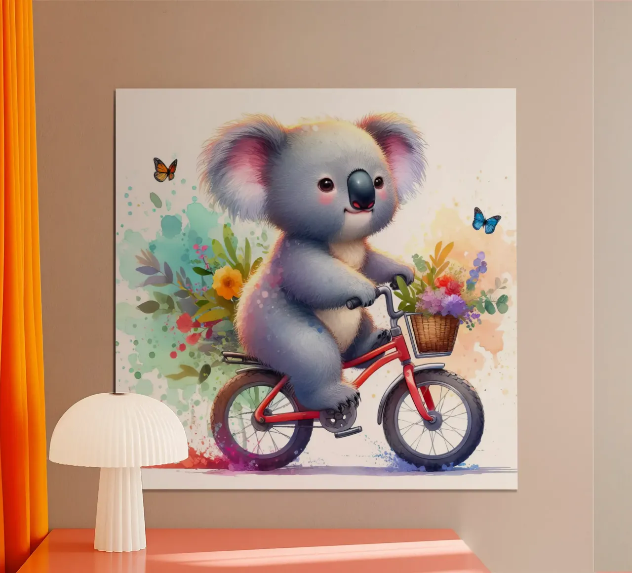 Koala in bicicletta carta hahnemühle da 🎁 ARTVI-SHOP