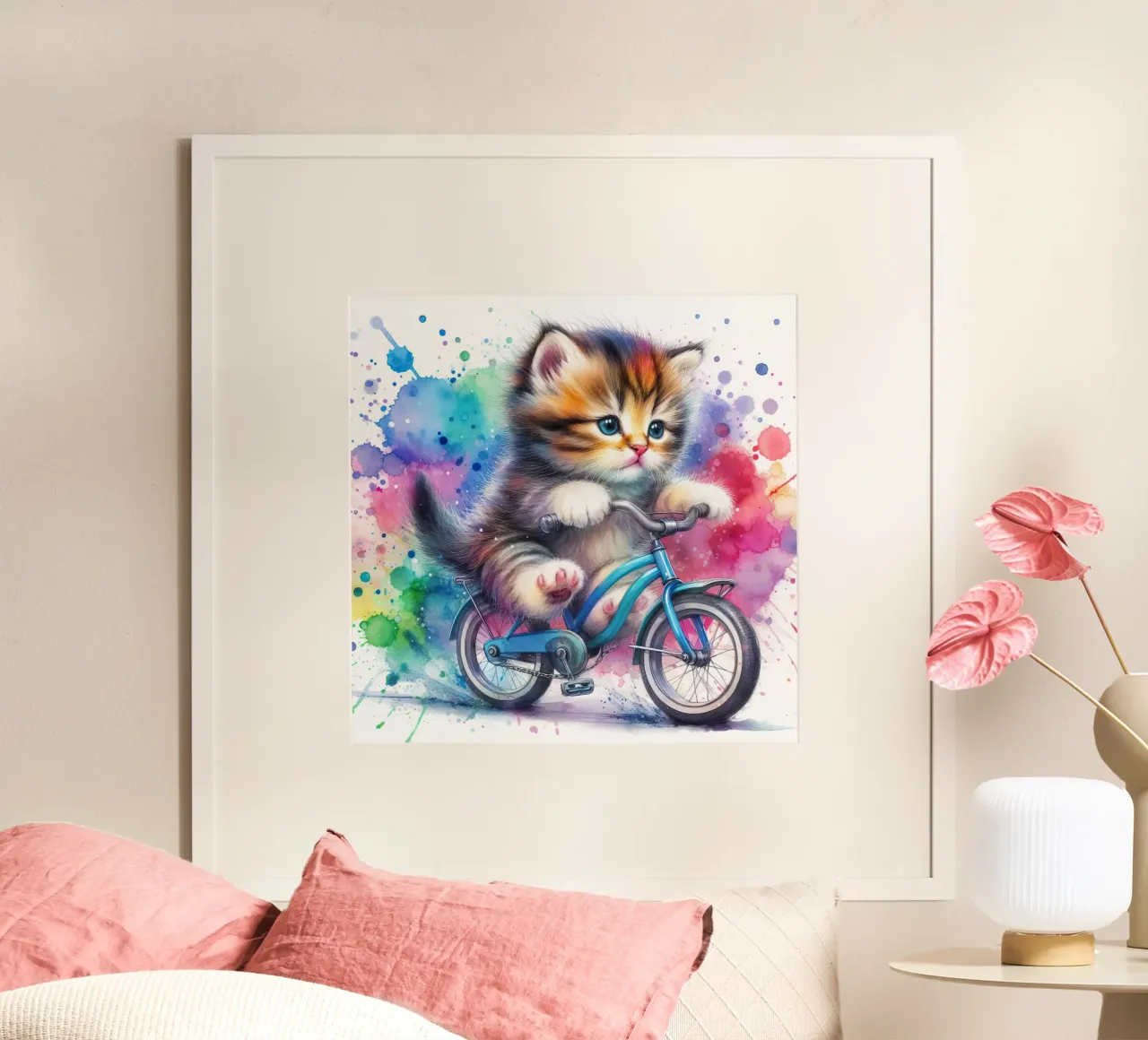 gatto in bicicletta poster da 🎁 ARTVI-SHOP