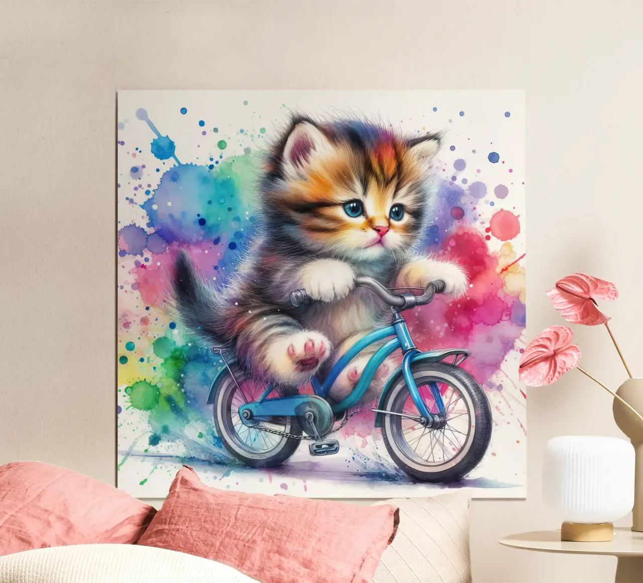 gatto in bicicletta poster da 🎁 ARTVI-SHOP