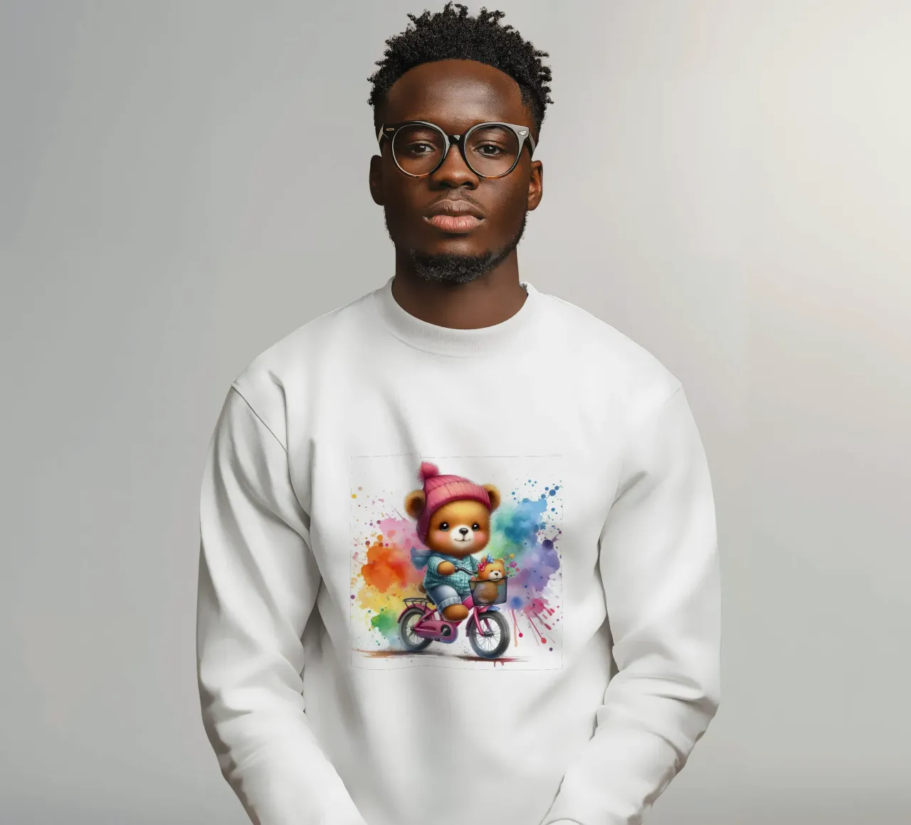 Orso in bicicletta felpa da 🎁 ARTVI-SHOP