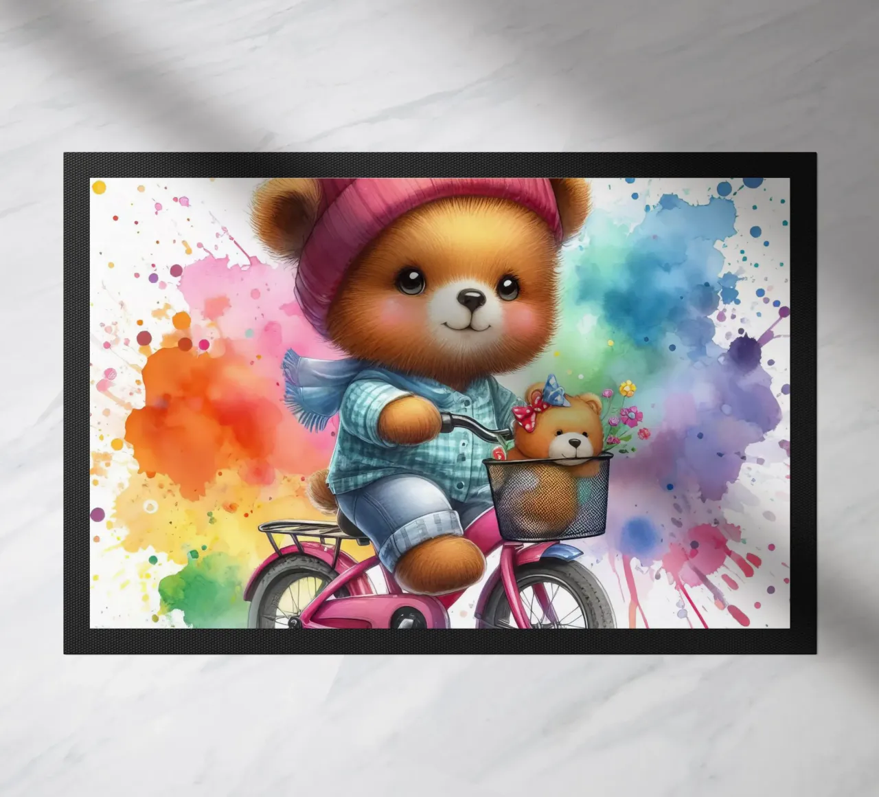 Orso in bicicletta zerbino da 🎁 ARTVI-SHOP