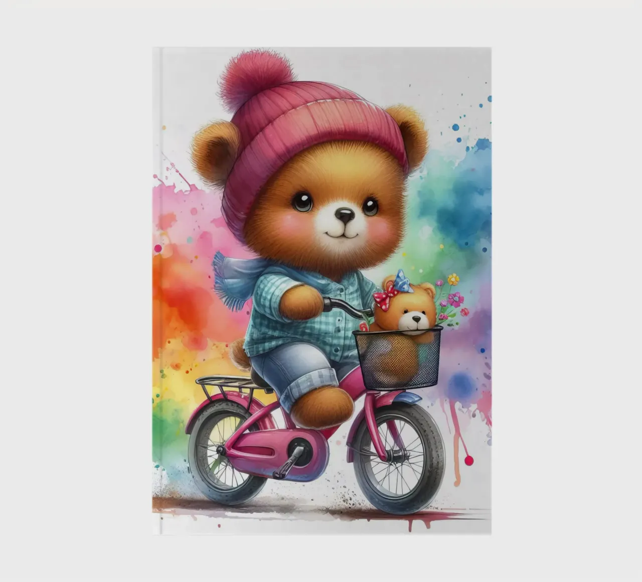 Bear on a bicycle notebook by 🎁 ARTVI-SHOP
