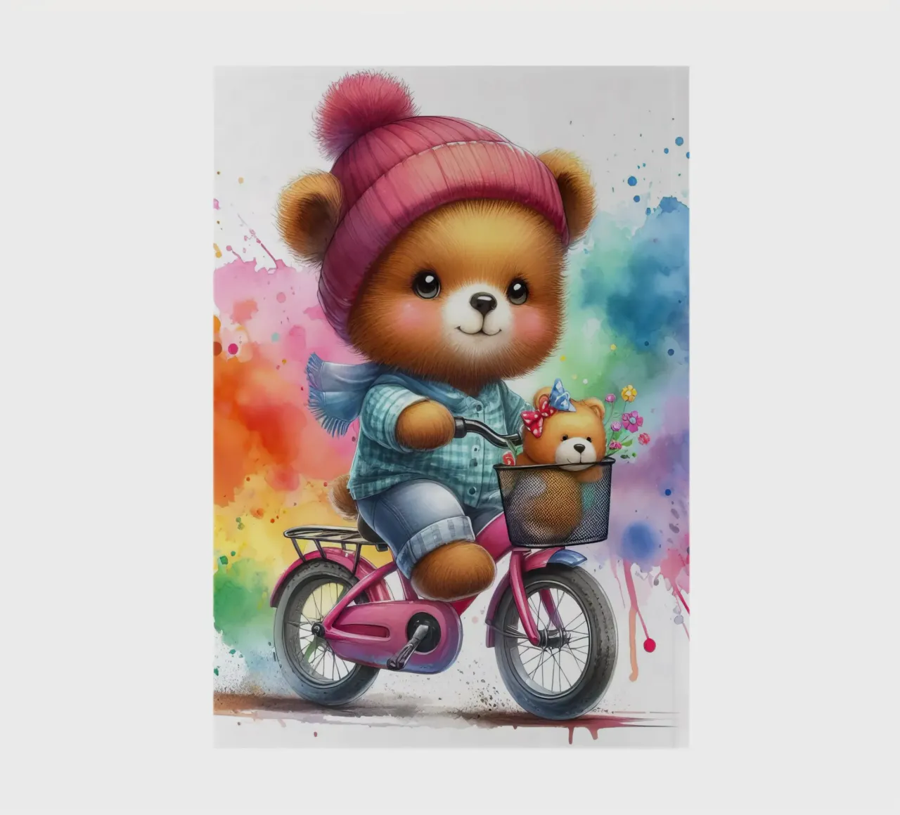 Bear on a bicycle notebook by 🎁 ARTVI-SHOP