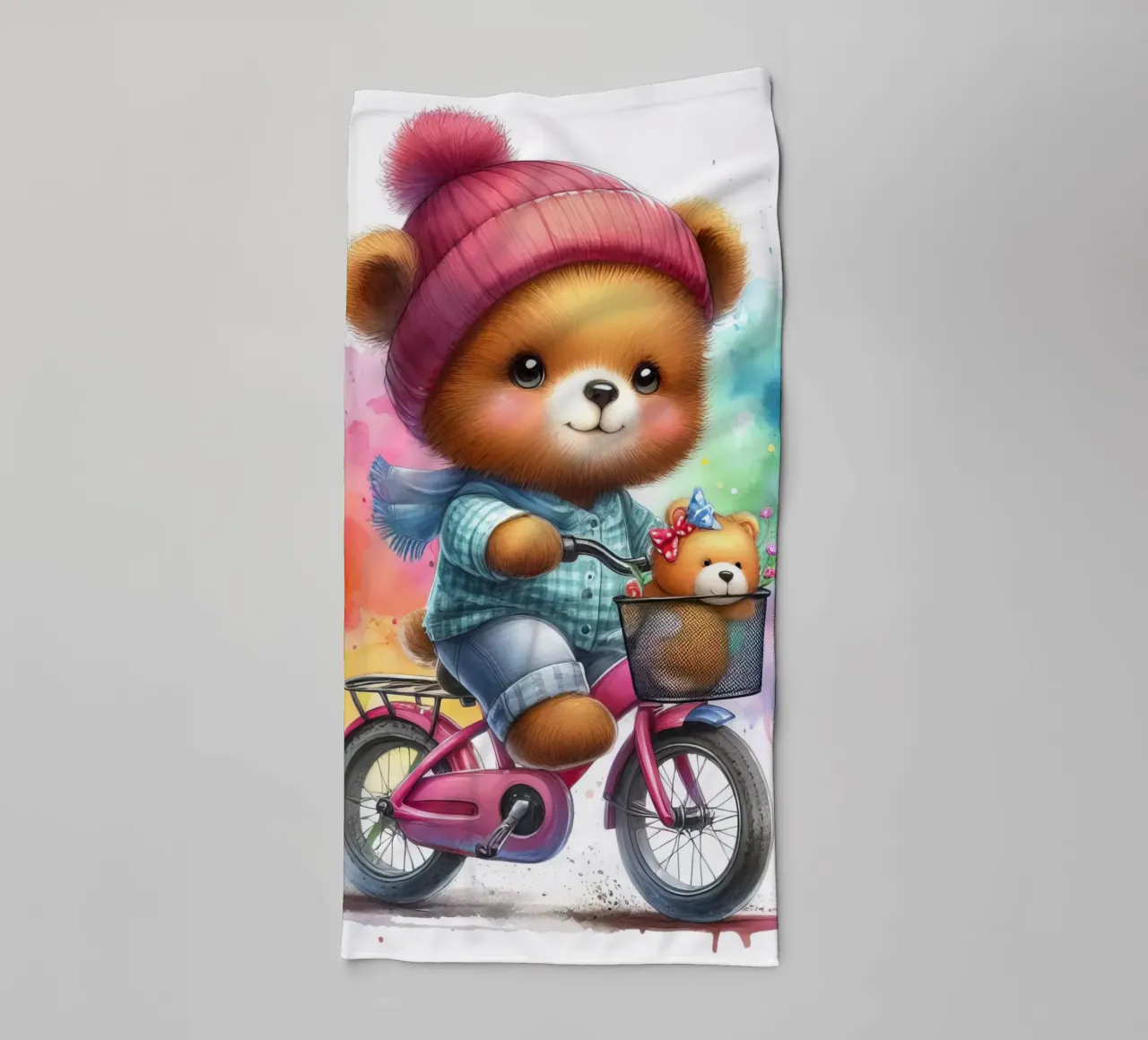Orso in bicicletta asciugamano da bagno da 🎁 ARTVI-SHOP