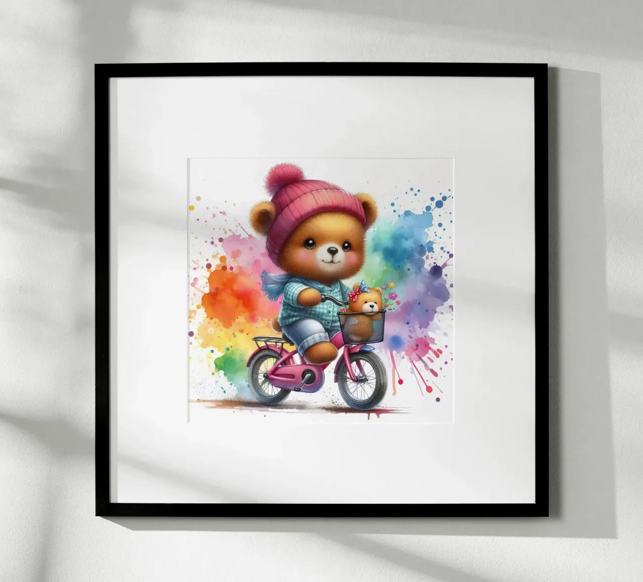 Orso in bicicletta carta hahnemühle da 🎁 ARTVI-SHOP