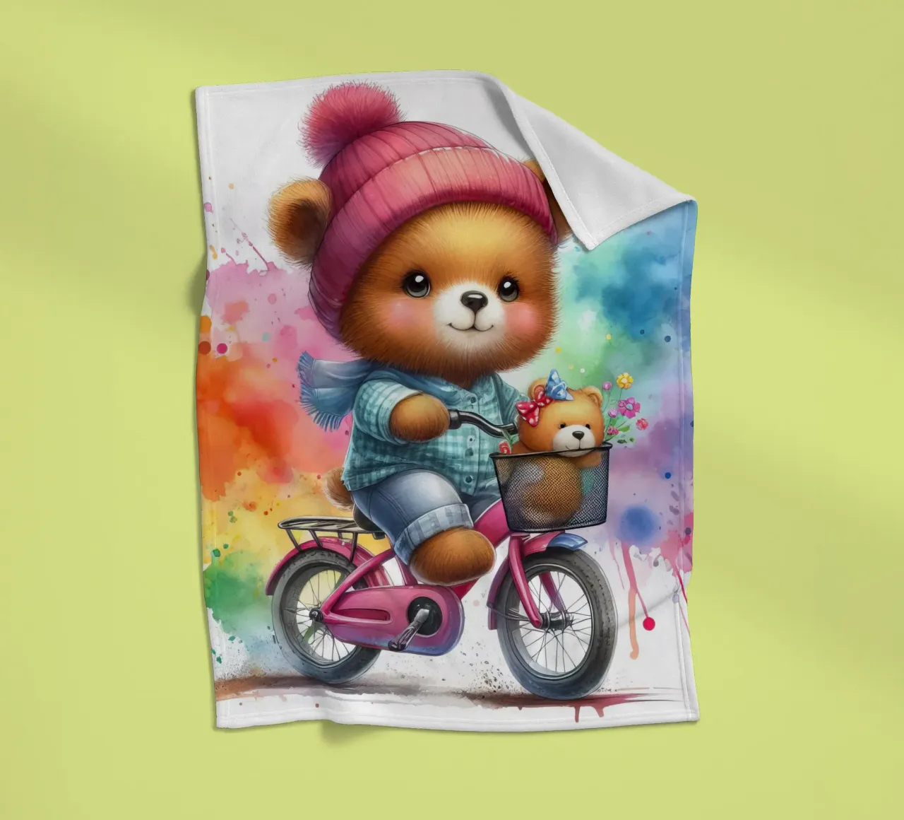 Orso in bicicletta coperta in pile da 🎁 ARTVI-SHOP