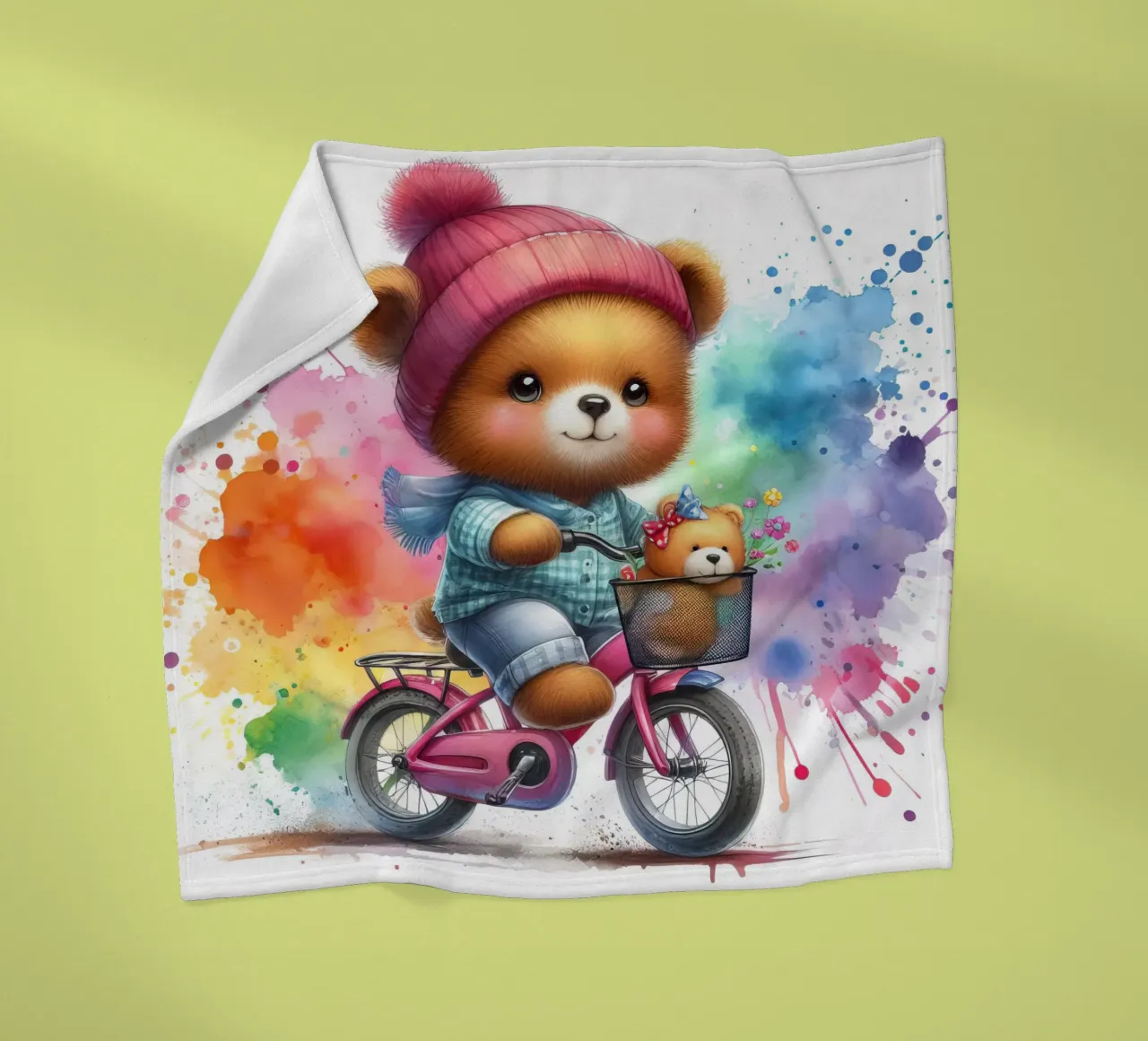 Orso in bicicletta coperta in pile da 🎁 ARTVI-SHOP