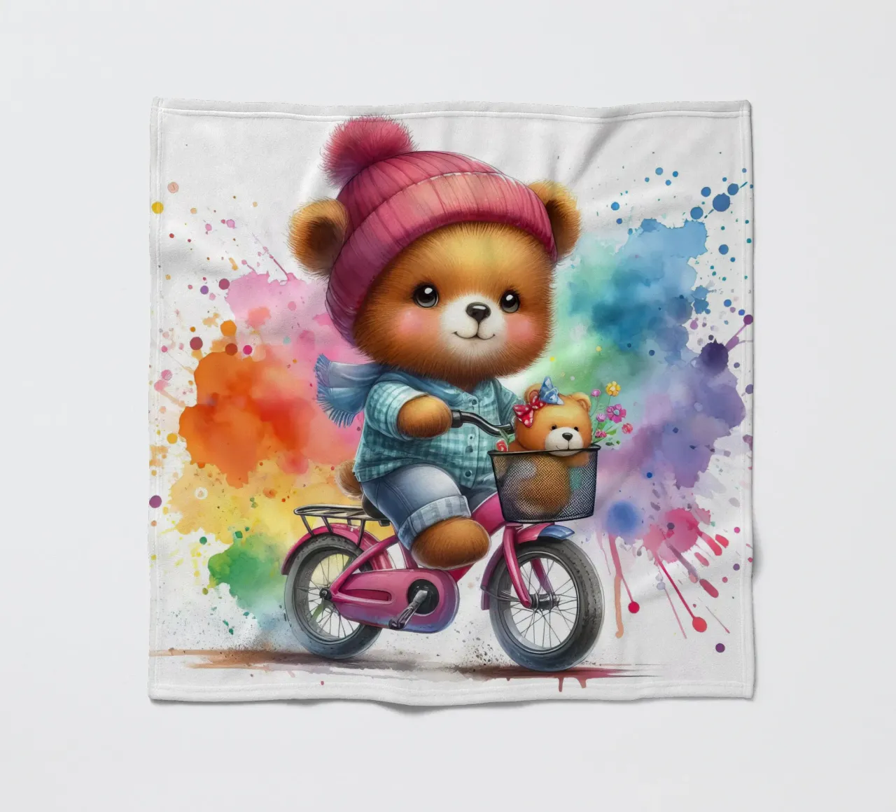 Orso in bicicletta coperta in pile da 🎁 ARTVI-SHOP