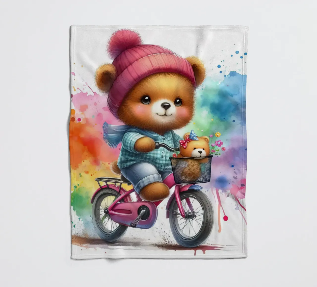 Orso in bicicletta coperta in pile da 🎁 ARTVI-SHOP