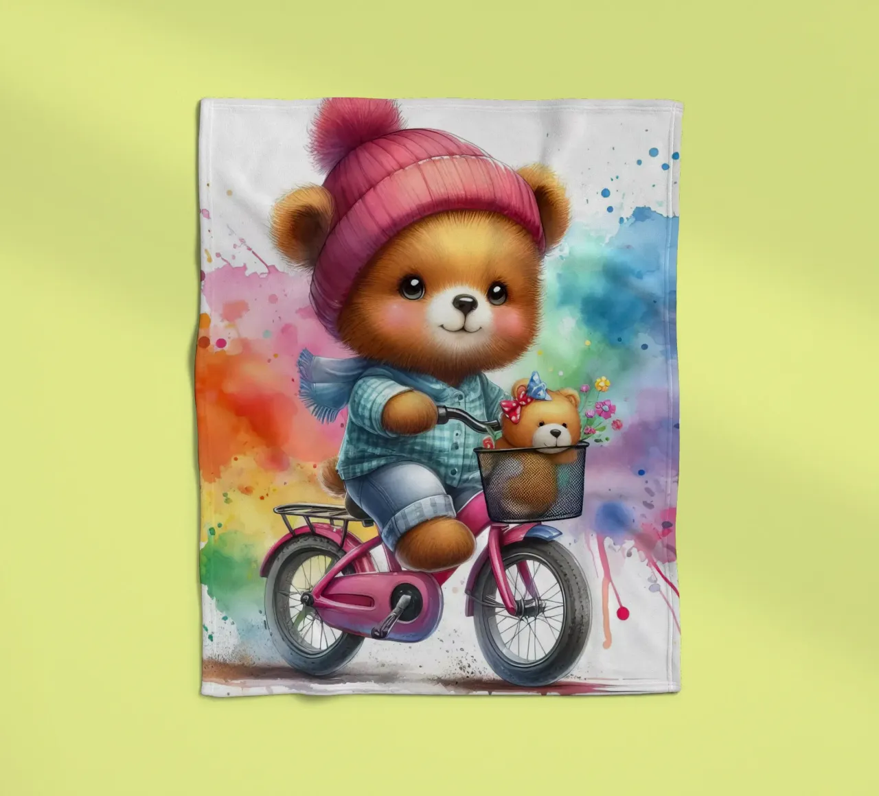 Orso in bicicletta coperta in pile da 🎁 ARTVI-SHOP
