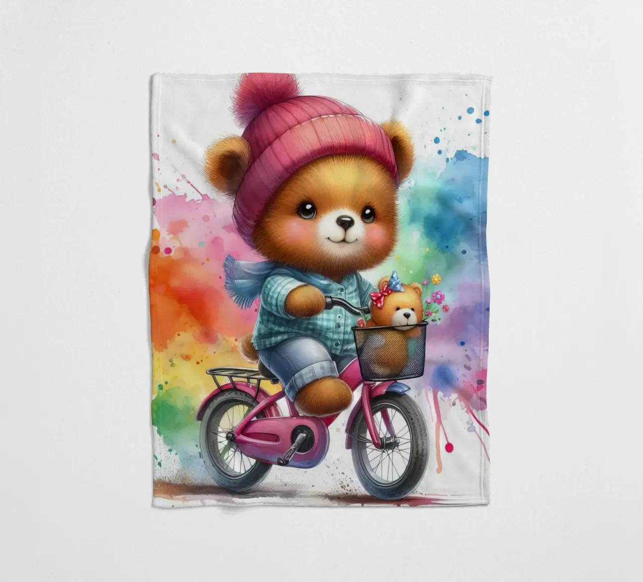 Orso in bicicletta coperta in pile da 🎁 ARTVI-SHOP
