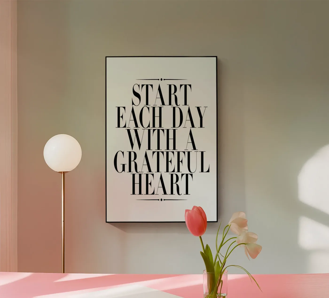 Start Each Day Acryl-Glas von Honeymoon Hotel