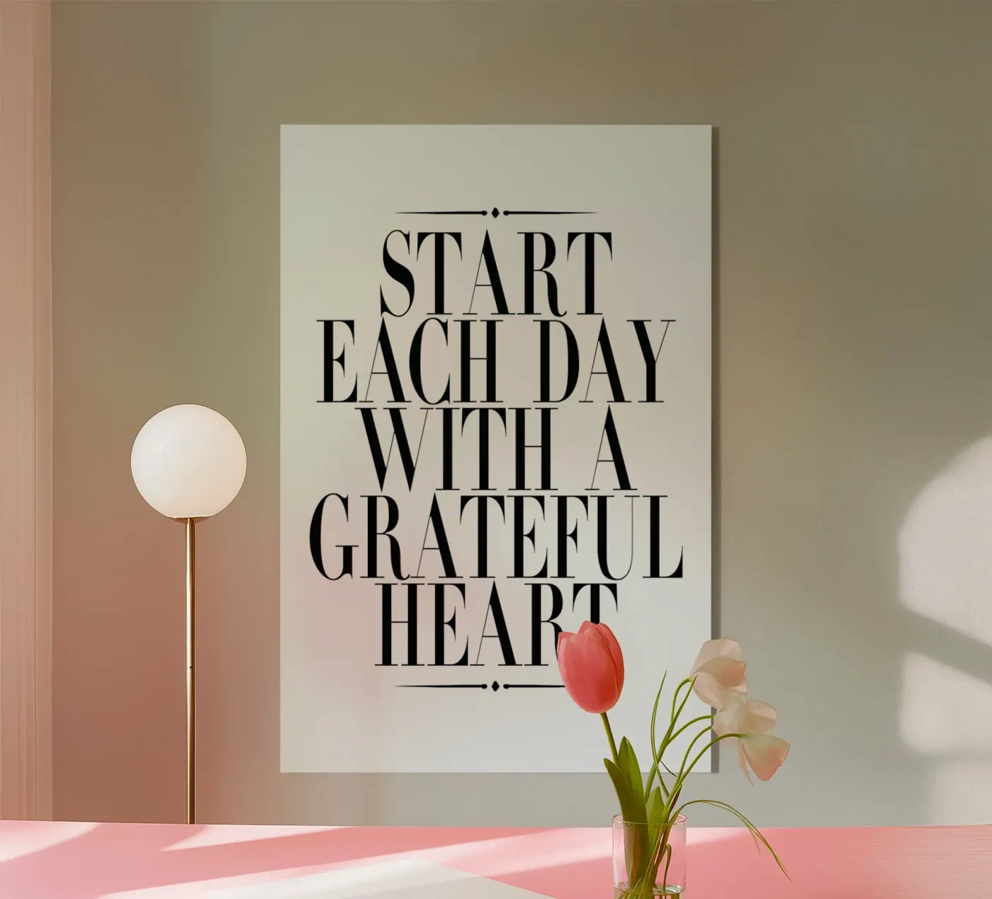 Start Each Day Acryl-Glas von Honeymoon Hotel