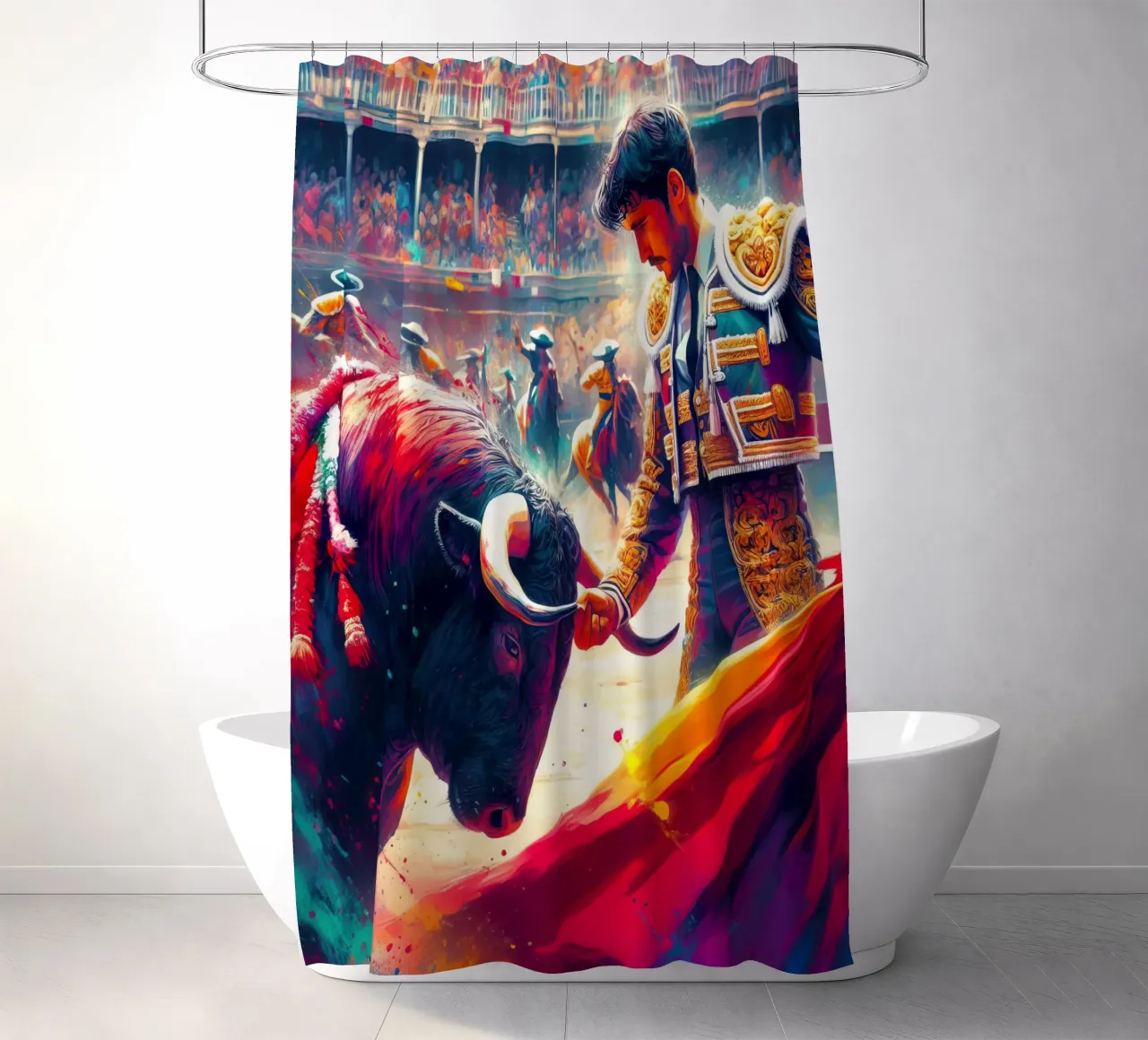 Torero español cortina de baño de 🎁 ARTVI-SHOP
