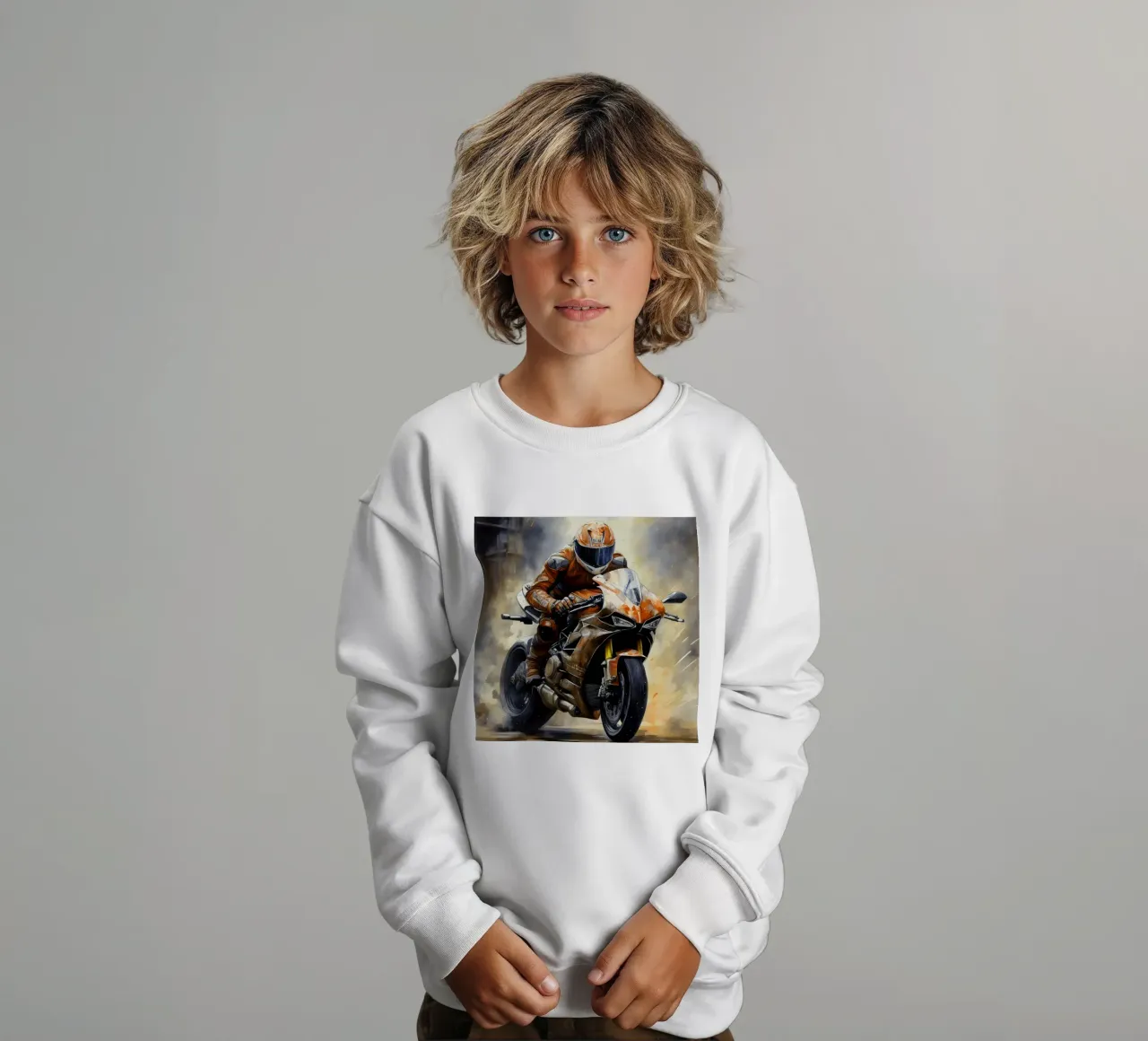 moto gp a tutta velocità felpa bambino da ARTVI-SHOP