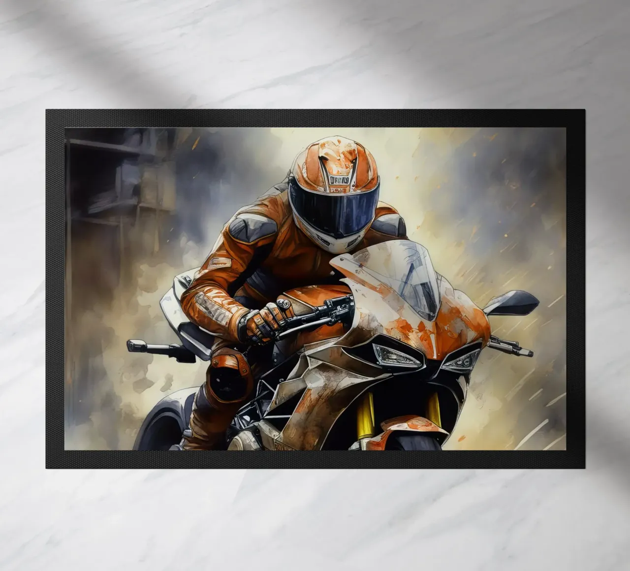 moto gp a tutta velocità zerbino da 🎁 NOBELART