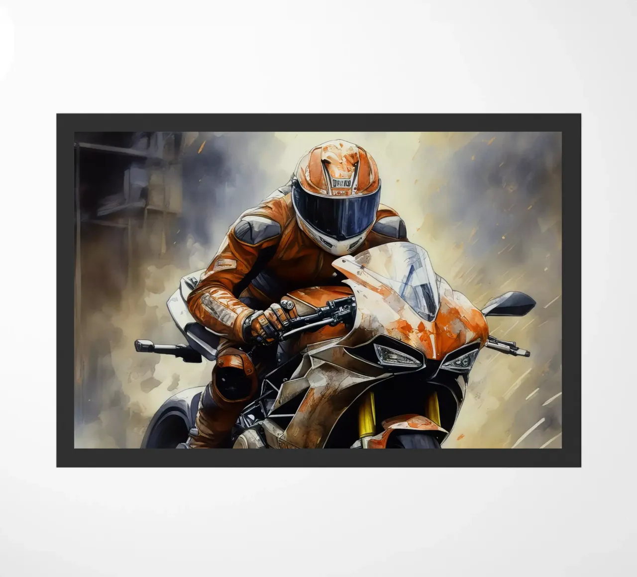 moto gp a tutta velocità zerbino da 🎁 NOBELART