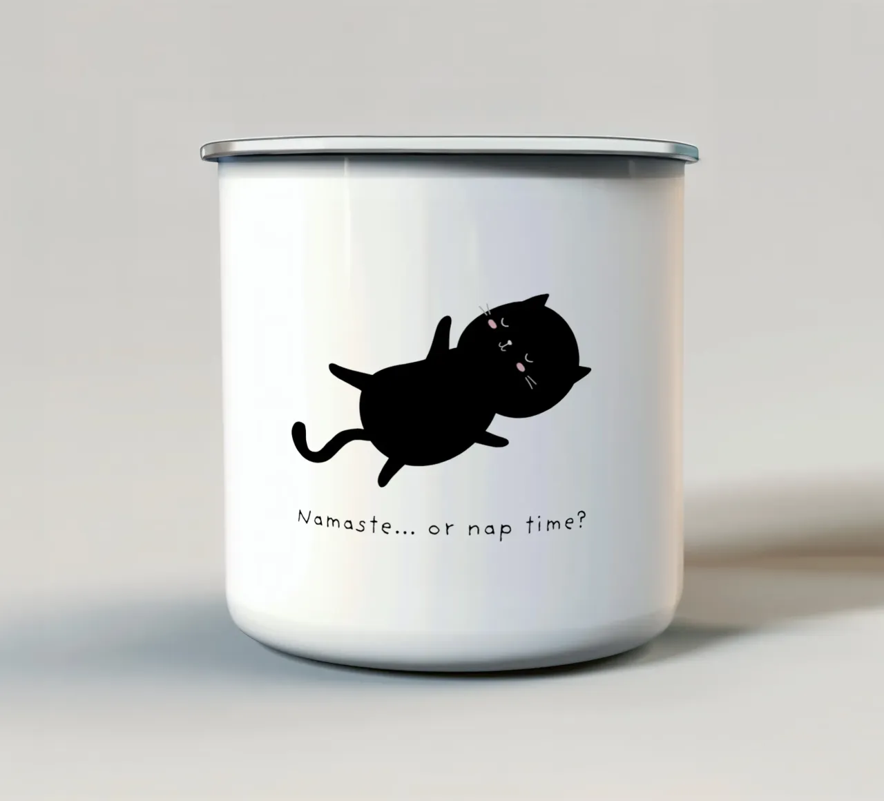 Cute Dilemma Cat tazza in smalto da Street Boutique