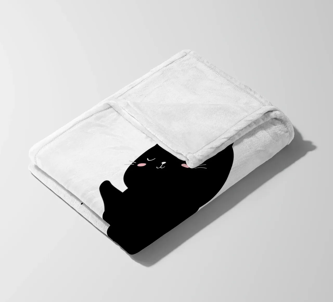 Cute Dilemma Cat fleece blanket by Street Boutique