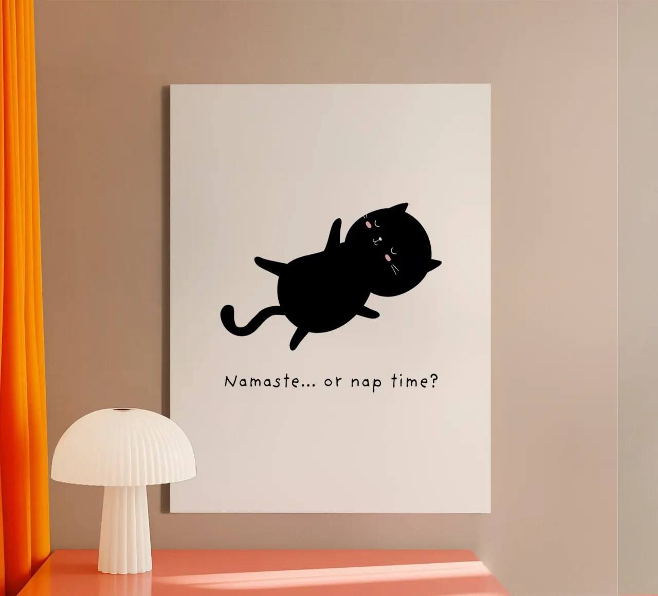 Cute Dilemma Cat tela con Cornice a cassetta da Street Boutique