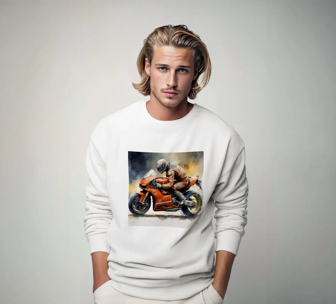 moto gp at full speed sweatshirt by ๐ NOBELART