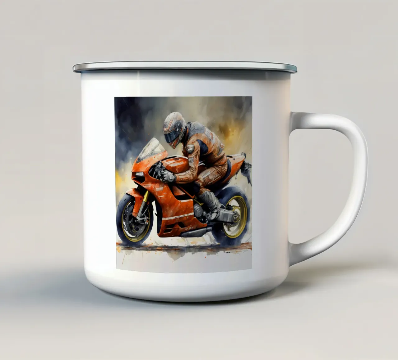 moto gp a tutta velocità tazza in smalto da ARTVI-SHOP