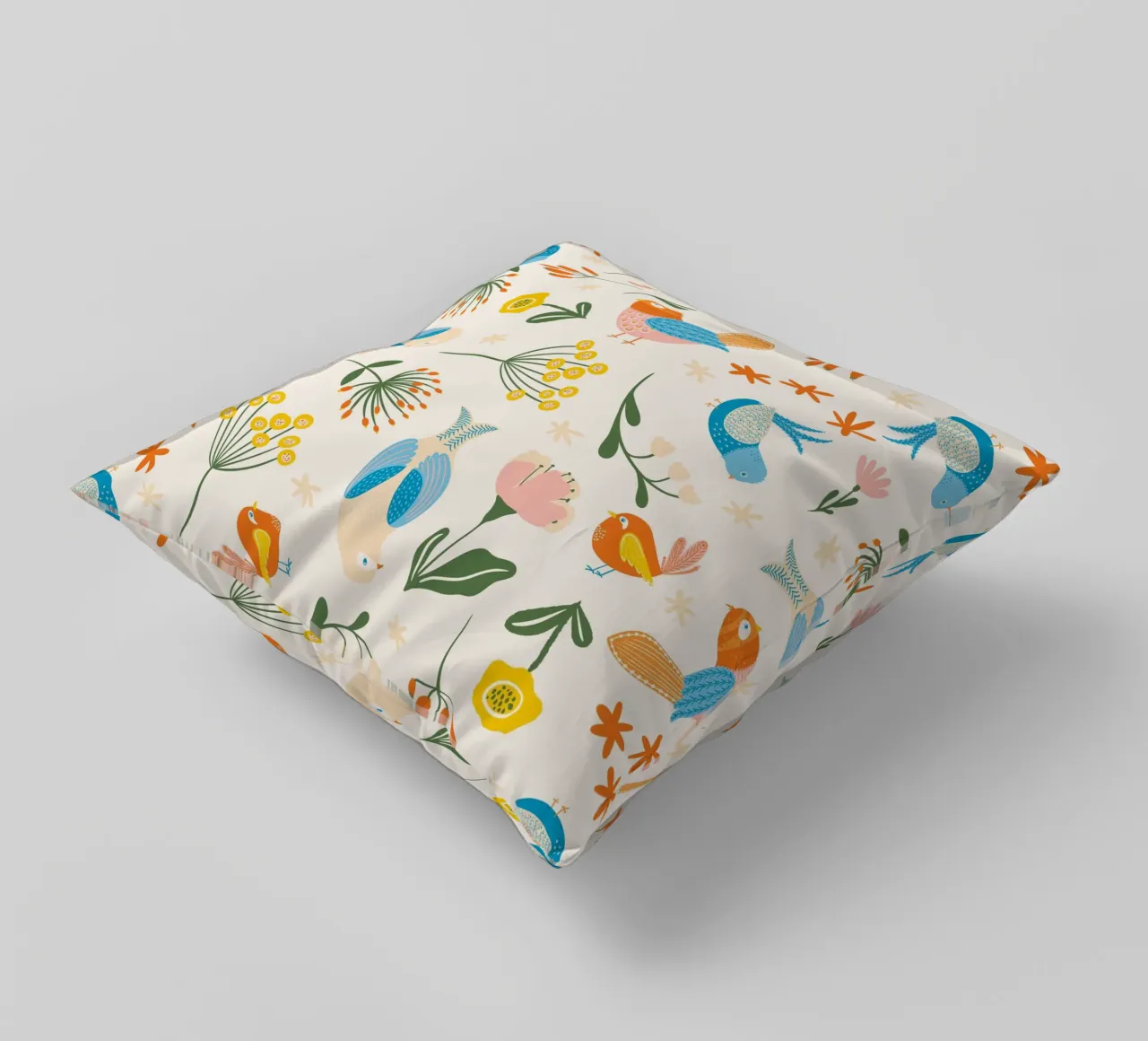 Party Birds decorative cushion by nicigabrieldesigns