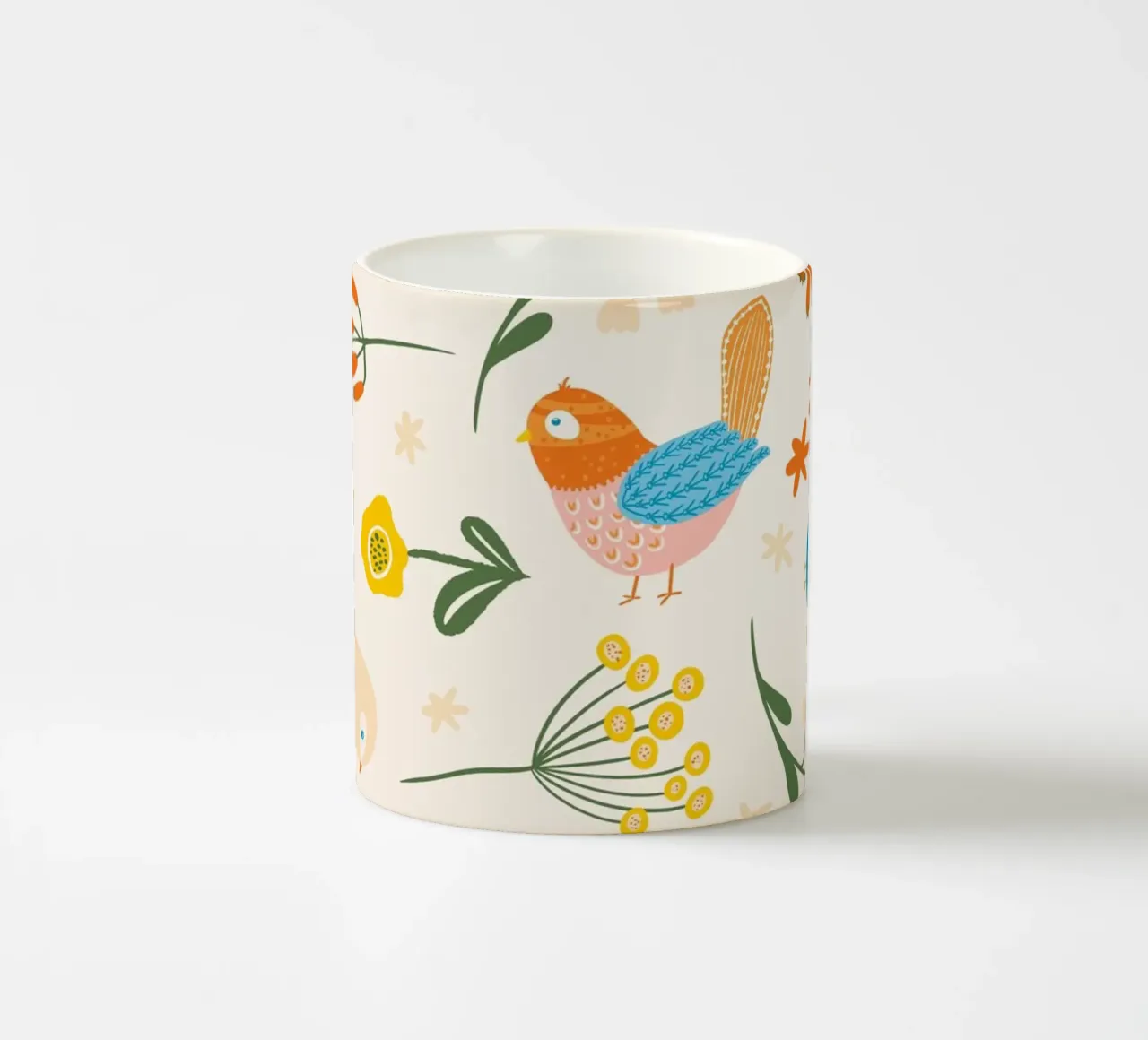Party Birds ceramic mug by nicigabrieldesigns