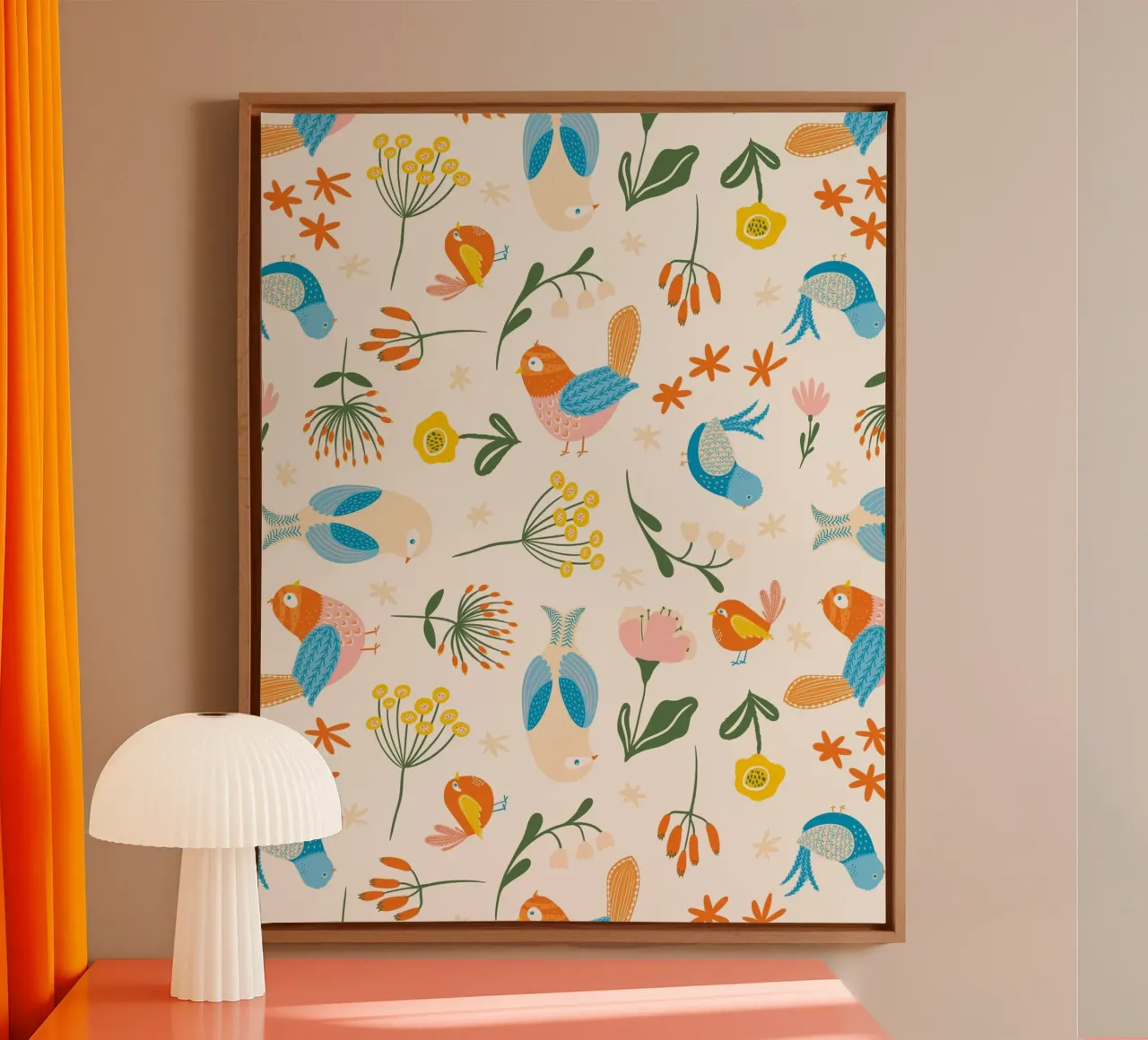 Les oiseaux de la fête toile de nicigabrieldesigns