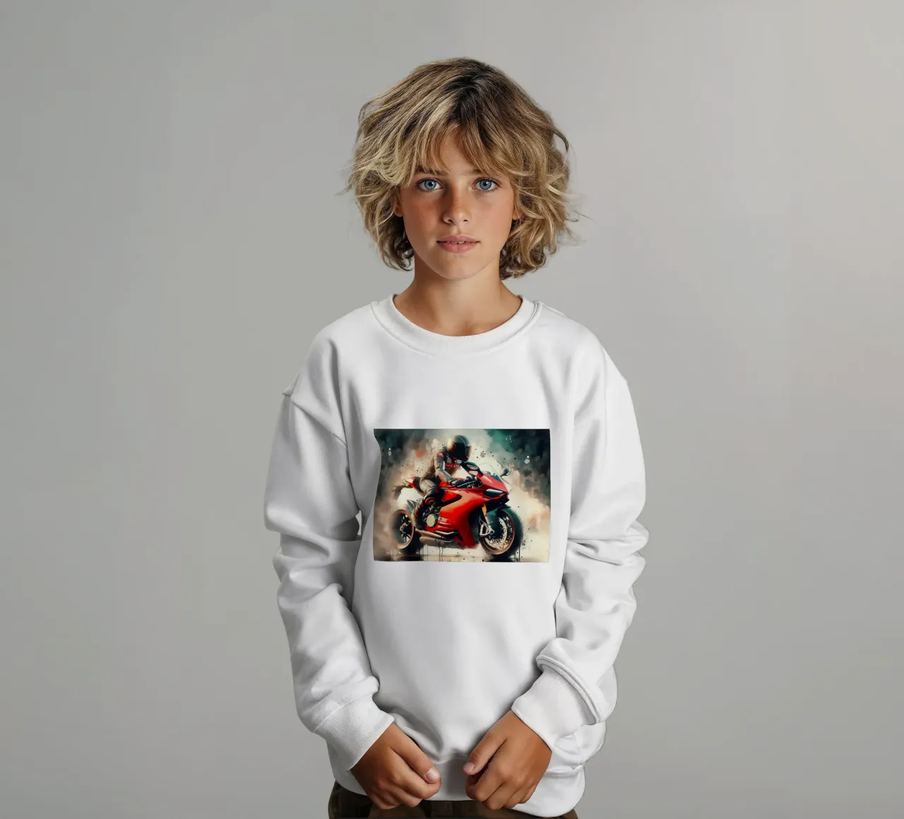 moto gp a tutta velocità felpa bambino da ARTVI-SHOP