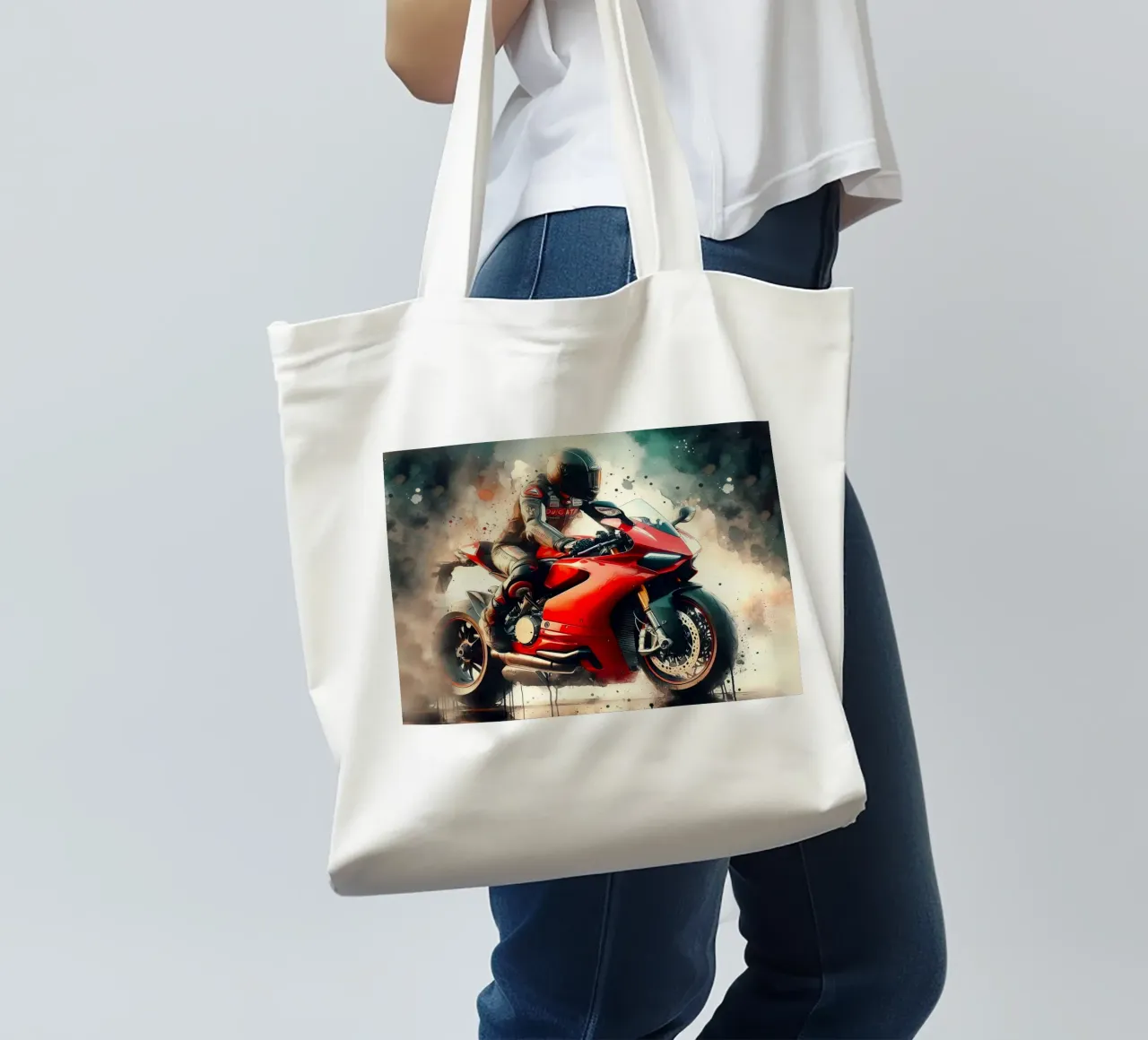 moto gp a tutta velocità borsa in juta da ARTVI-SHOP