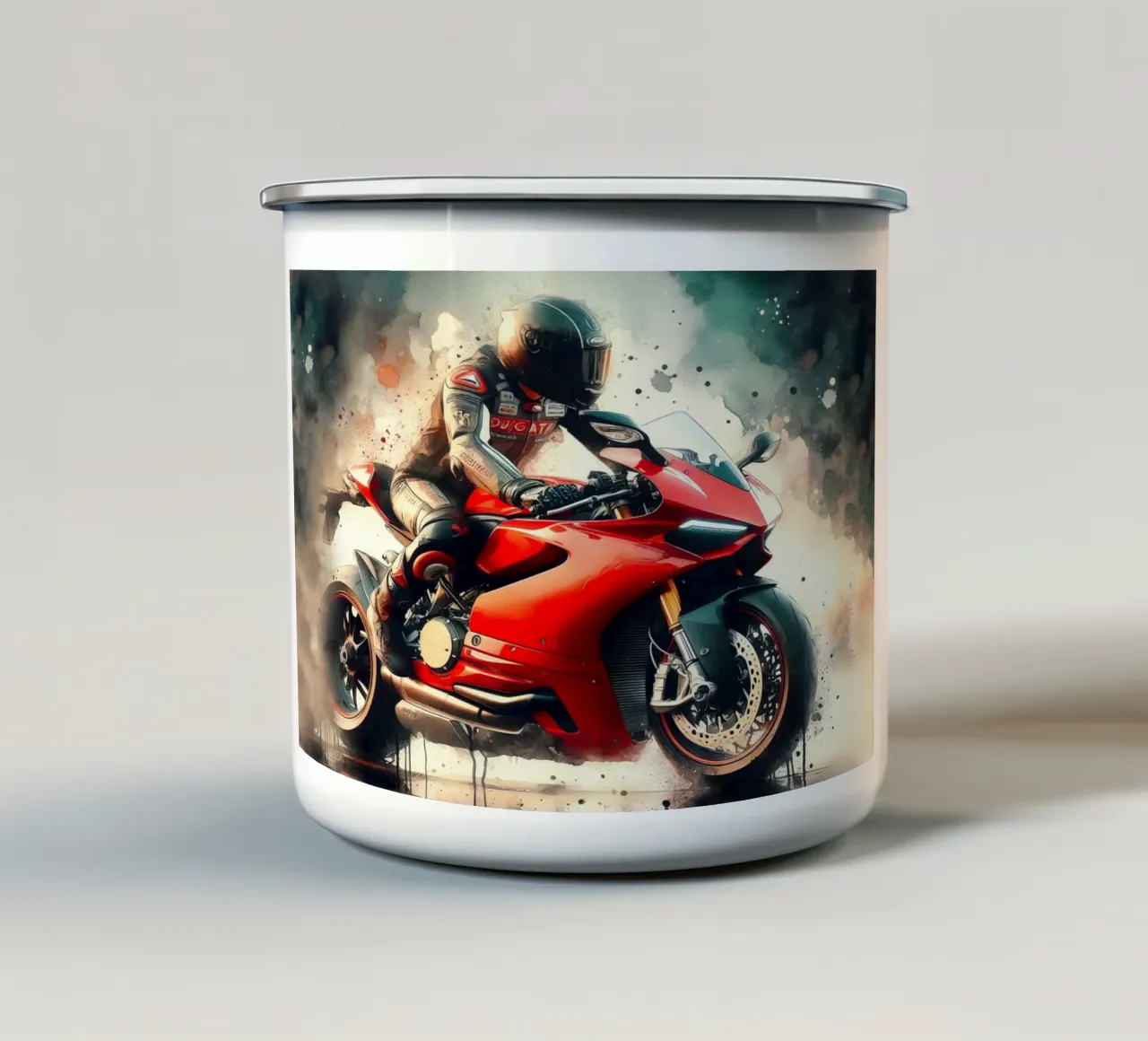 moto gp a tutta velocità tazza in smalto da ARTVI-SHOP
