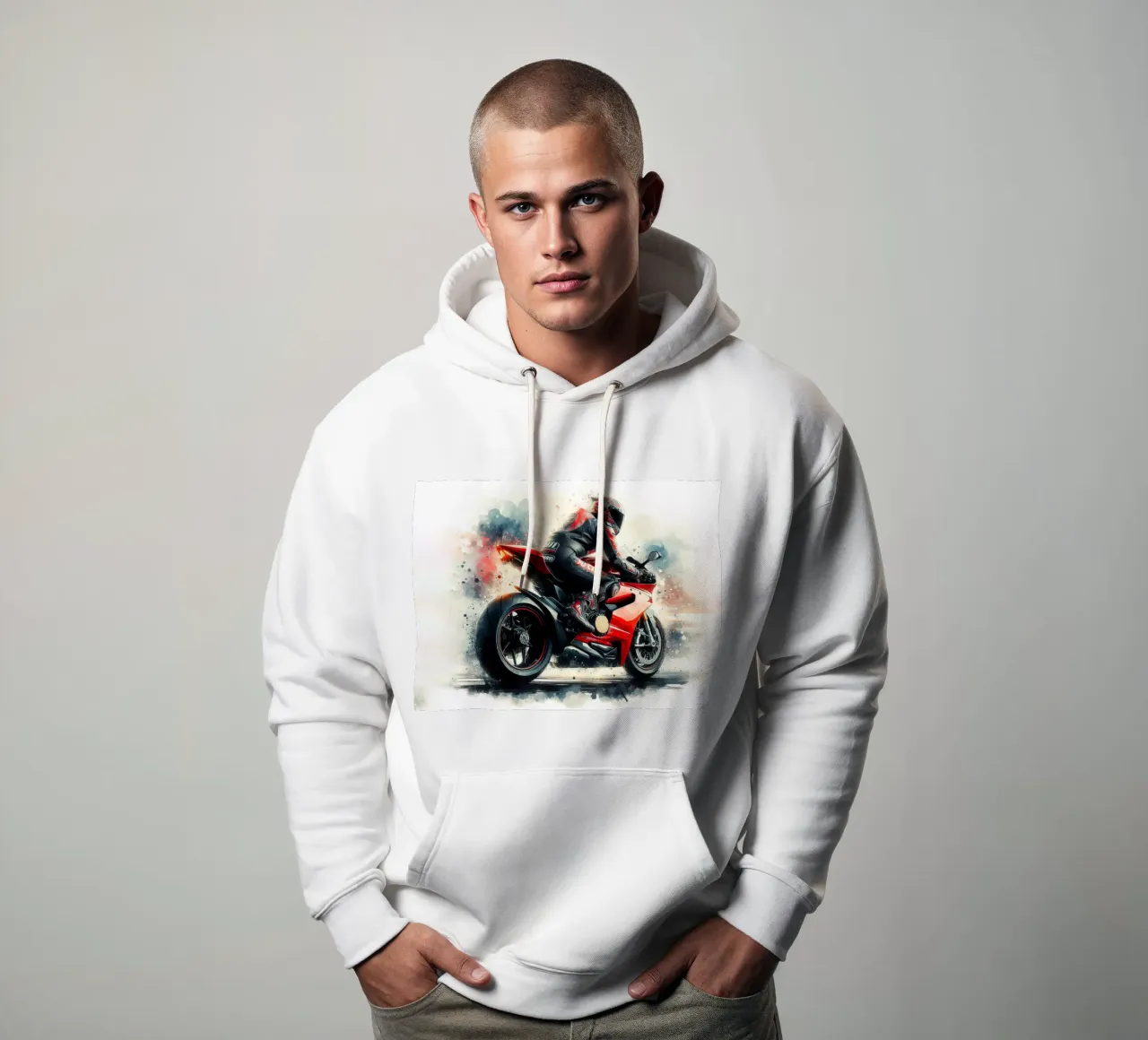 moto gp a tutta velocità felpa con cappuccio da 🎁 NOBELART