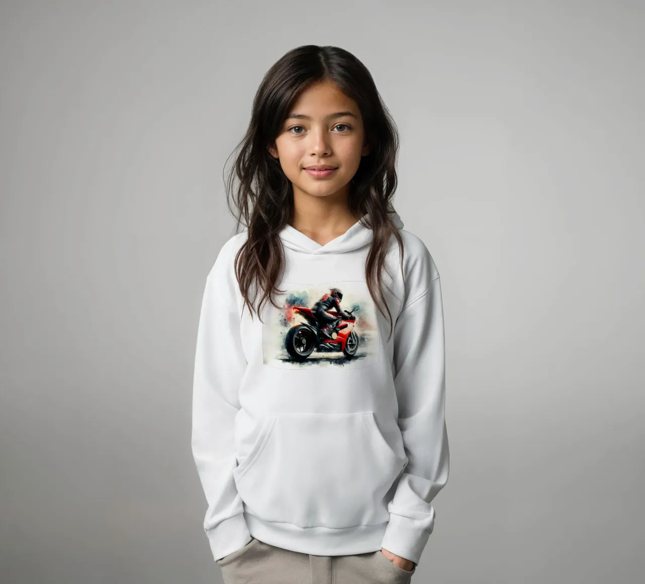 moto gp a tutta velocità felpa bambino con cappuccio da 🎁 ARTVI-SHOP