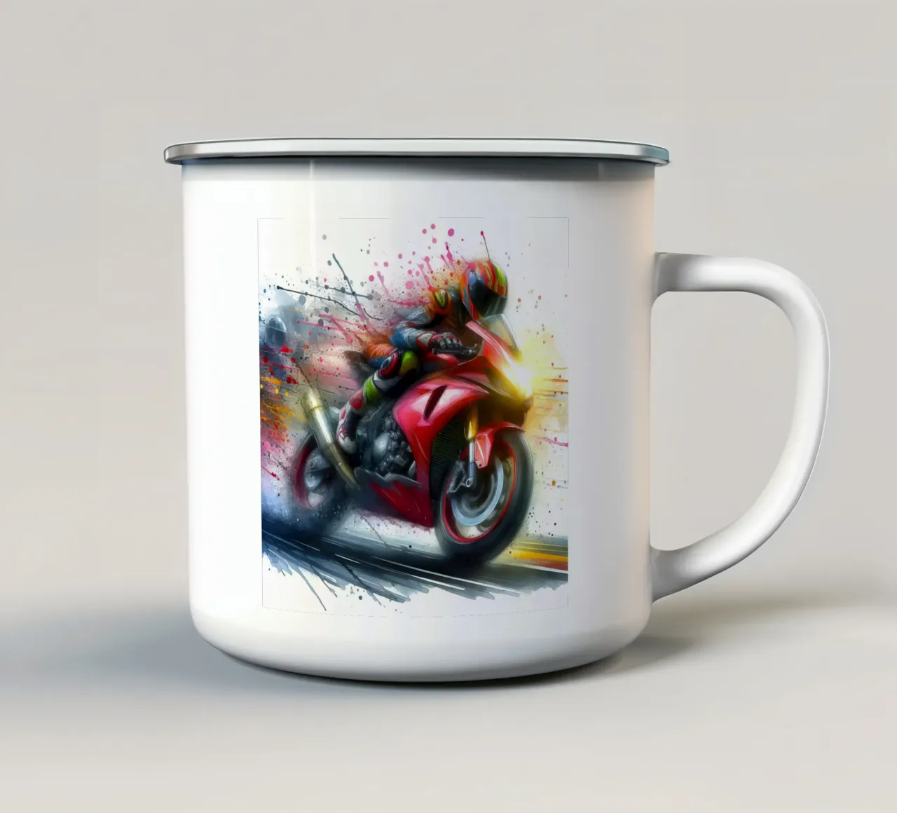 moto gp a tutta velocità tazza in smalto da ARTVI-SHOP