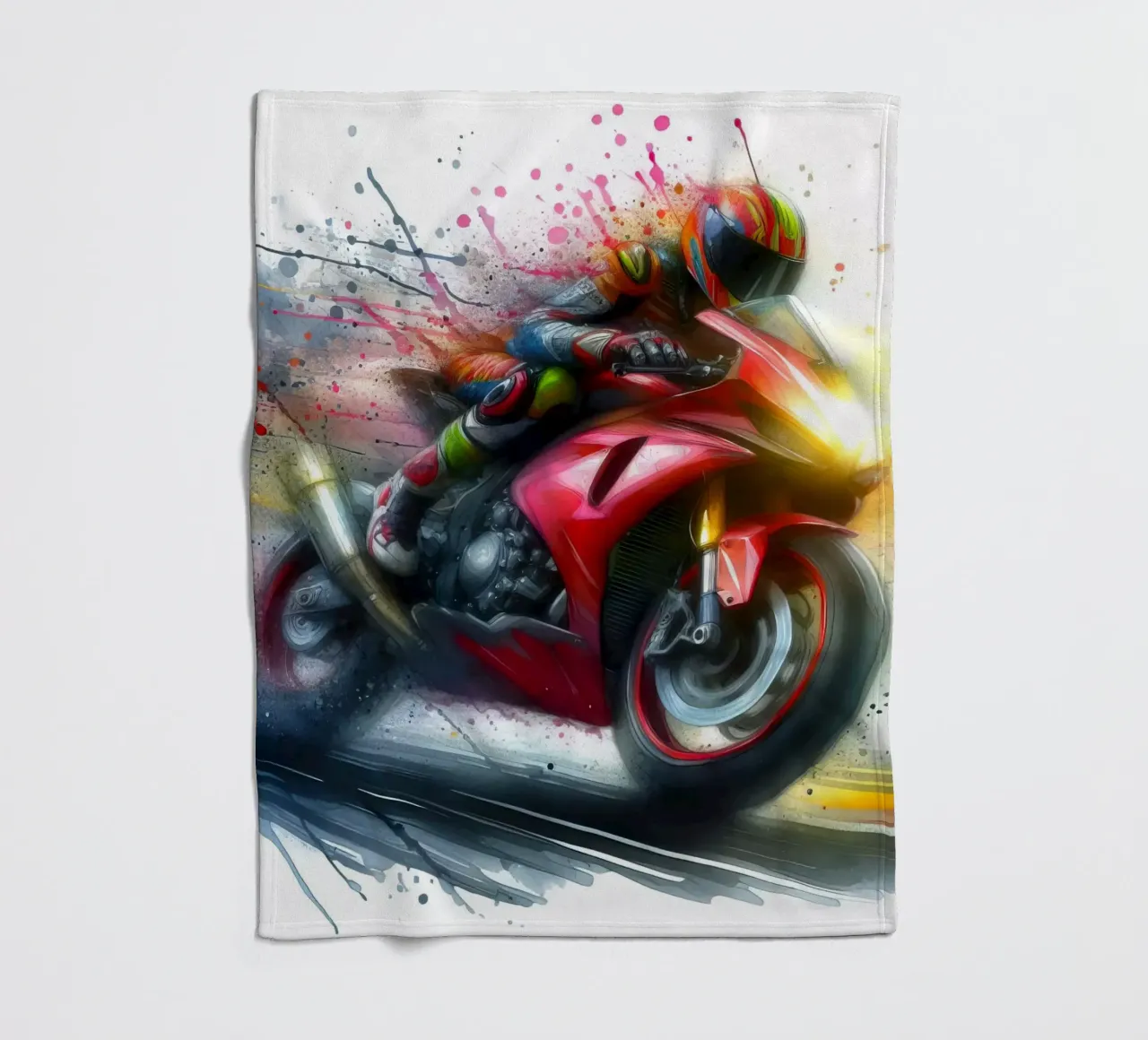 moto gp a tutta velocità coperta in pile da ARTVI-SHOP
