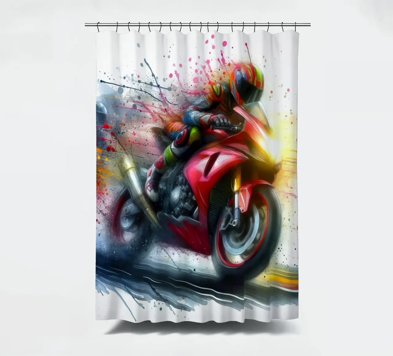 moto gp a tutta velocità tenda da doccia da 🎁 ARTVI-SHOP