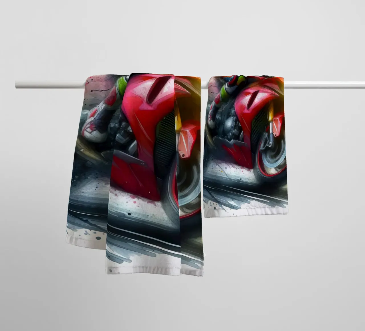 moto gp a tutta velocità asciugamano da bagno da ARTVI-SHOP