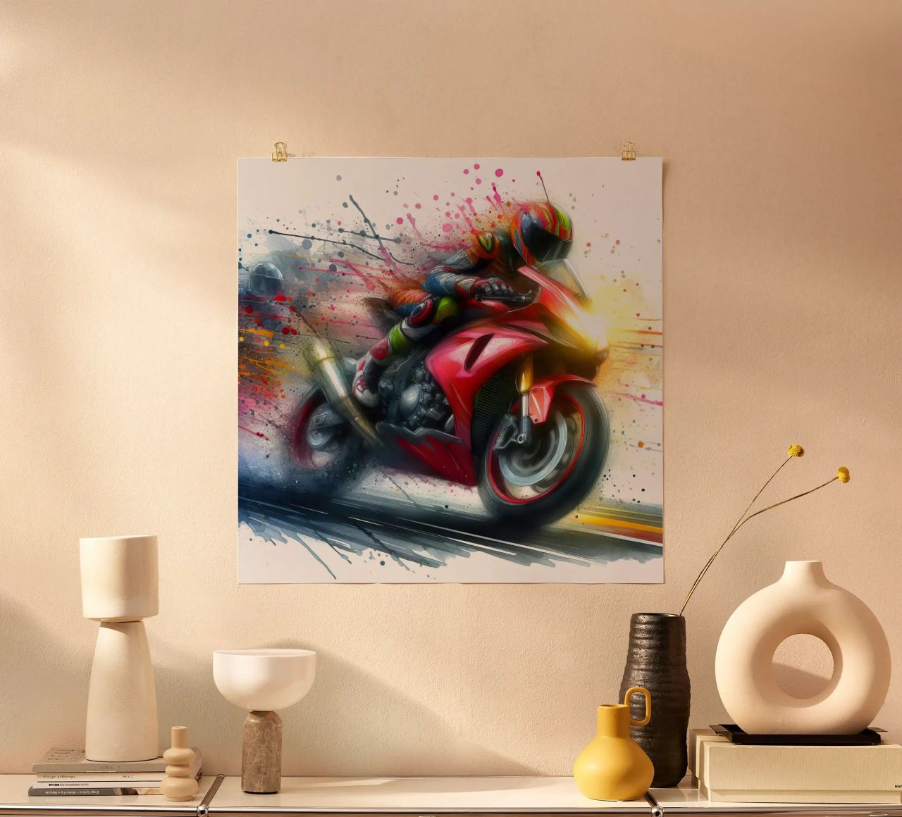 moto gp at full speed poster by ARTVI-SHOP