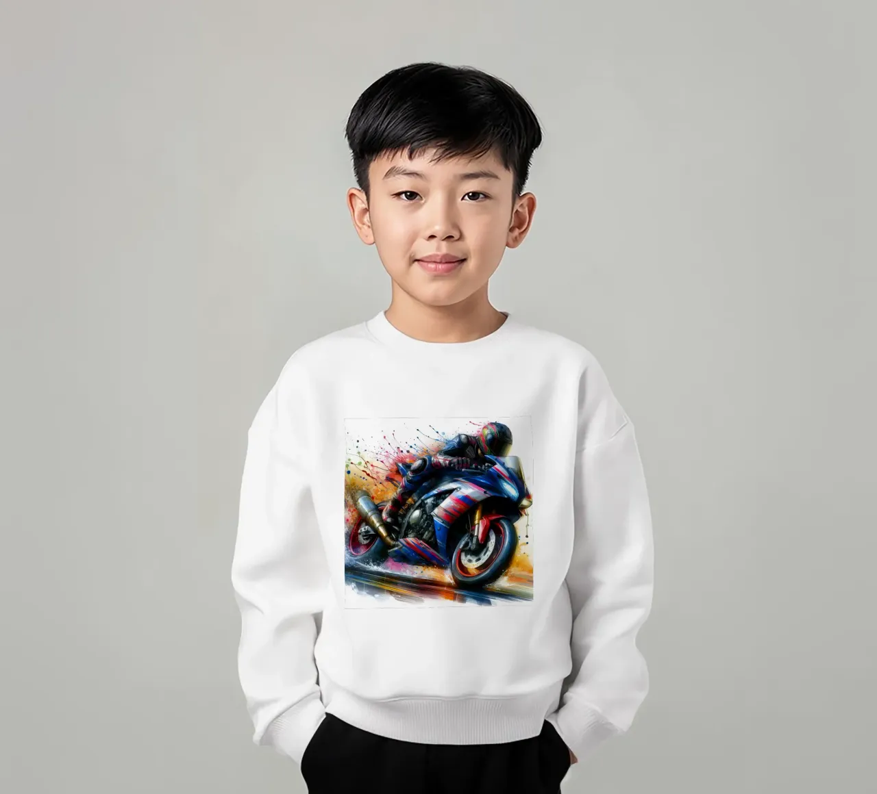 moto gp a tutta velocità felpa bambino da ARTVI-SHOP